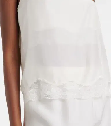 Dorothee Schumacher Playful Volumes lace-trimmed silk top | Thumbnail 5