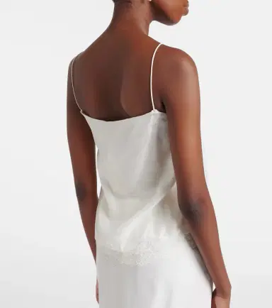Dorothee Schumacher Playful Volumes lace-trimmed silk top | Thumbnail 6