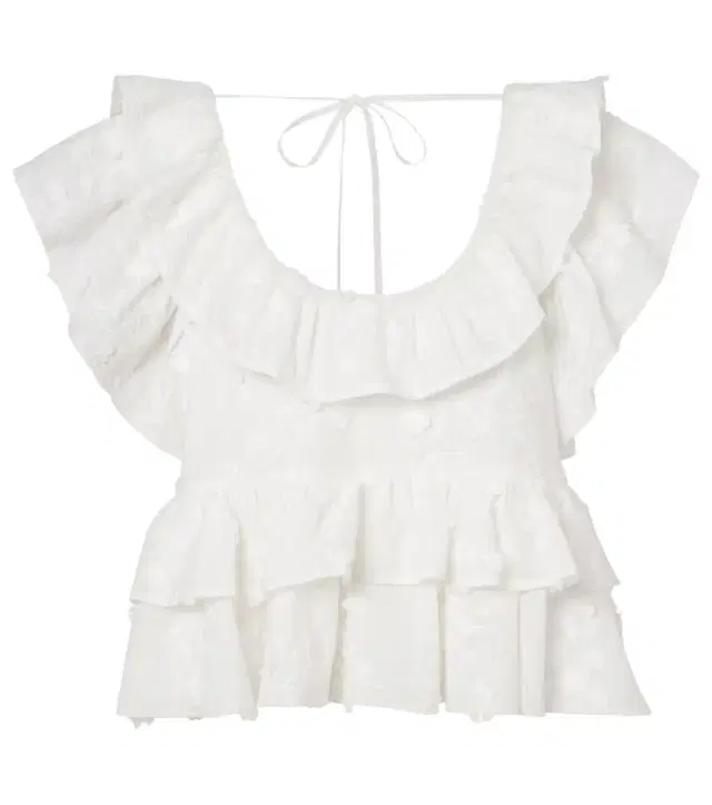 Dorothee Schumacher Slees embroidered ruffled cotton top