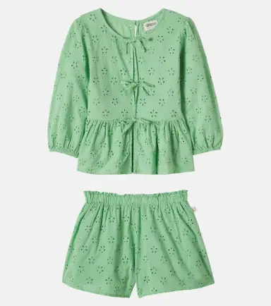 Cozmo Alma broderie anglaise top and shorts set | Thumbnail 4 Cozmo Alma broderie anglaise top and shorts set | Thumbnail 4