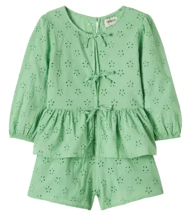 Cozmo Alma broderie anglaise top and shorts set | Thumbnail 1 Cozmo Alma broderie anglaise top and shorts set | Thumbnail 1
