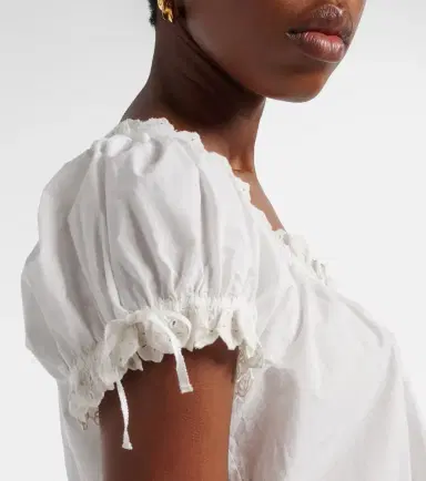 DÔEN Dôen Nera embroidered cotton top | Thumbnail 2