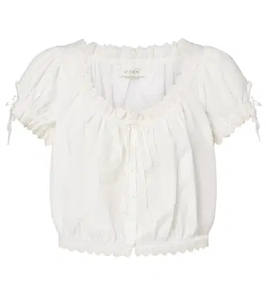 DÔEN Dôen Nera embroidered cotton top | Thumbnail 1