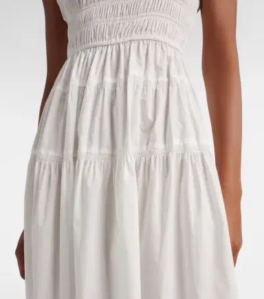 DÔEN Dôen Clover shirred cotton poplin midi dress | Thumbnail 2