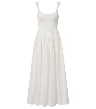 DÔEN Dôen Clover shirred cotton poplin midi dress | Thumbnail 1