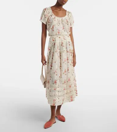DÔEN Dôen Marie floral cotton midi skirt | Thumbnail 6 DÔEN Dôen Marie floral cotton midi skirt | Thumbnail 6