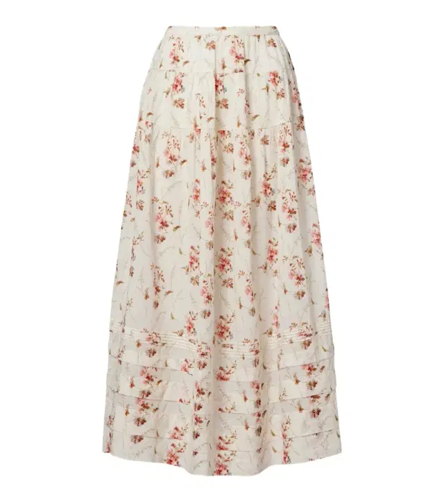 Doen Dôen Marie floral cotton midi skirt