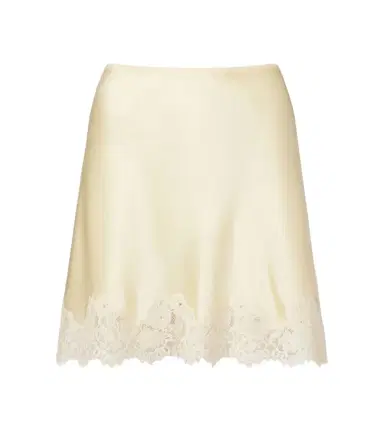 DÔEN Dôen Giulietta lace-trimmed silk miniskirt | Thumbnail 1