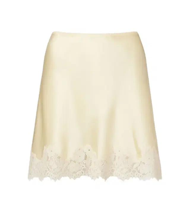 Dôen Giulietta lace-trimmed silk miniskirt