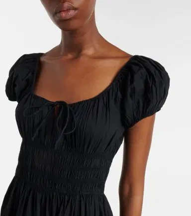 DÔEN Dôen Quinn gathered cotton midi dress | Thumbnail 4 DÔEN Dôen Quinn gathered cotton midi dress | Thumbnail 4
