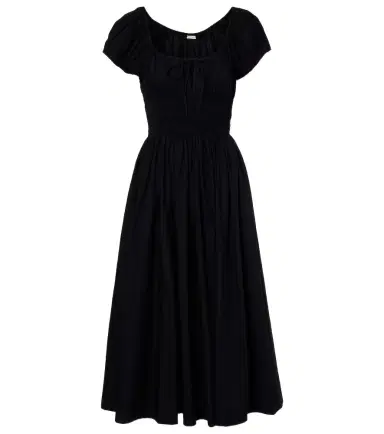 DÔEN Dôen Quinn gathered cotton midi dress | Thumbnail 1 DÔEN Dôen Quinn gathered cotton midi dress | Thumbnail 1