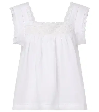 DÔEN Dôen Aphra lace-trimmed ramie top | Thumbnail 1