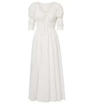 Doen Dôen Ischia gathered polka-dot cotton midi dress | Thumbnail 1 Doen Dôen Ischia gathered polka-dot cotton midi dress | Thumbnail 1