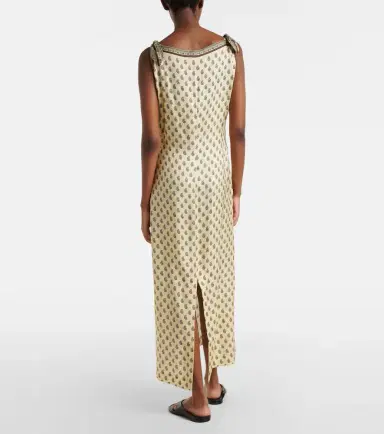 DÔEN Dôen Amorette paisley silk-blend midi dress | Thumbnail 4