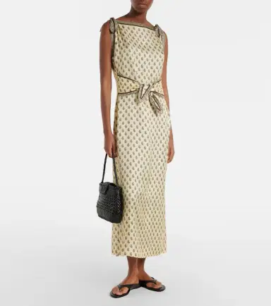 DÔEN Dôen Amorette paisley silk-blend midi dress | Thumbnail 5
