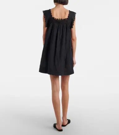 DÔEN Dôen Almadia lace-trimmed ramie minidress | Thumbnail 4