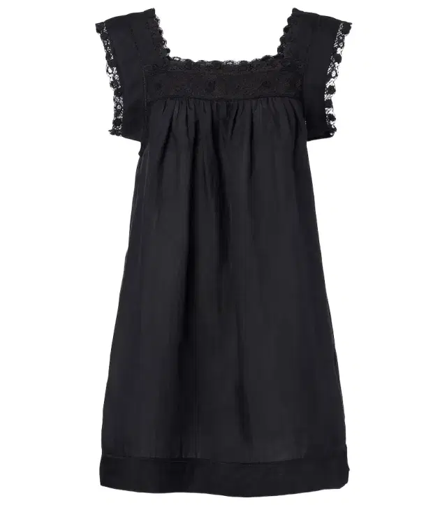 Doen Dôen Almadia lace-trimmed ramie minidress