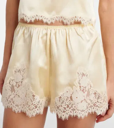 DÔEN Dôen Iona lace-trimmed silk shorts | Thumbnail 5