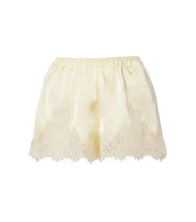 DÔEN Dôen Iona lace-trimmed silk shorts | Thumbnail 1