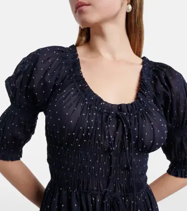 Doen Dôen Ischia gathered polka-dot cotton midi dress | Thumbnail 5 Doen Dôen Ischia gathered polka-dot cotton midi dress | Thumbnail 5