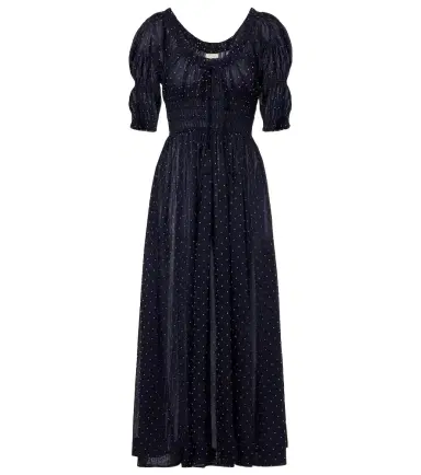 Doen Dôen Ischia gathered polka-dot cotton midi dress | Thumbnail 1 Doen Dôen Ischia gathered polka-dot cotton midi dress | Thumbnail 1