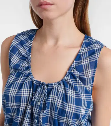 Doen Dôen Theo checked cotton top | Thumbnail 2
