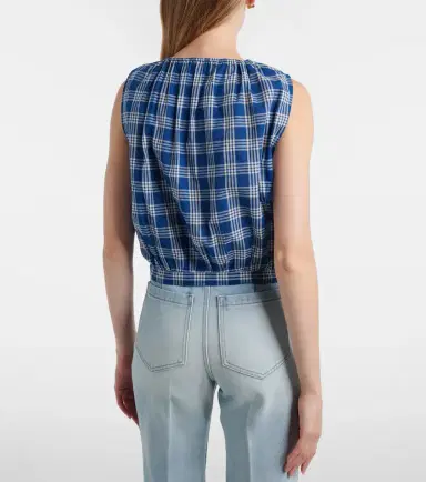 Doen Dôen Theo checked cotton top | Thumbnail 3