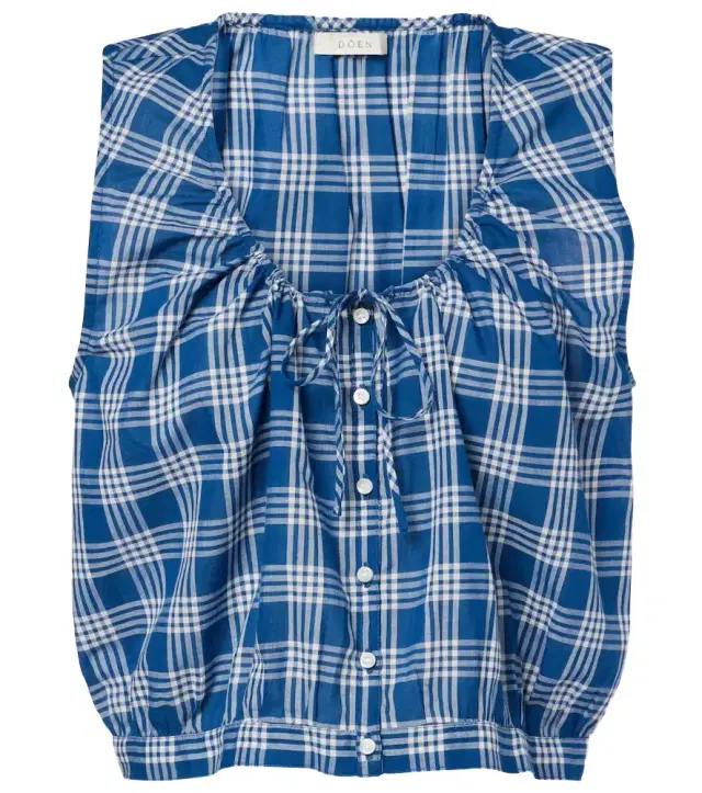 Dôen Theo checked cotton top