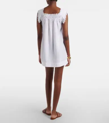 DÔEN Dôen Almadia lace-trimmed ramie minidress | Thumbnail 3