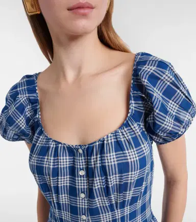 DÔEN Dôen Valenne checked cotton midi dress | Thumbnail 5