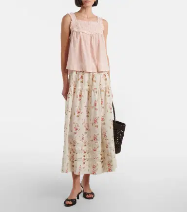 DÔEN Dôen Fidella lace-trimmed cotton top | Thumbnail 5 DÔEN Dôen Fidella lace-trimmed cotton top | Thumbnail 5