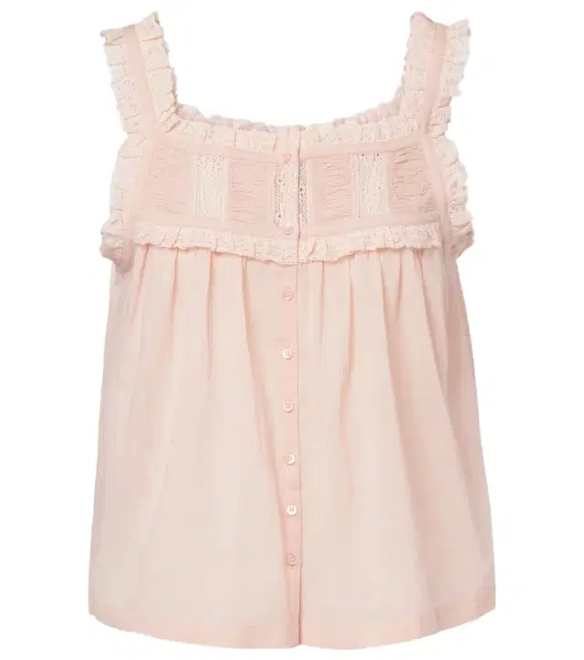 Doen Dôen Fidella lace-trimmed cotton top