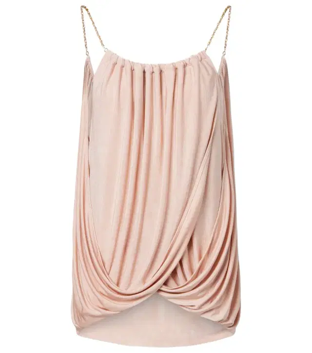 Xu Zhi Chain-detail draped top
