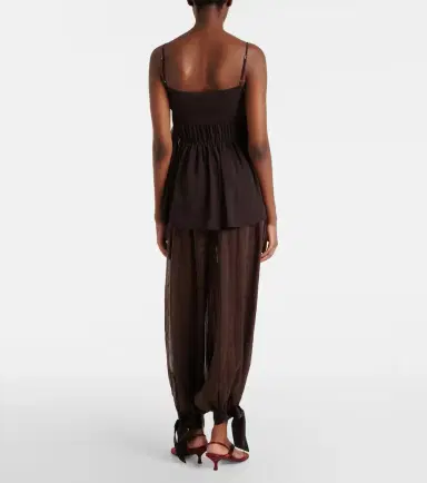 Xu Zhi Striped silk-blend wide-leg pants | Thumbnail 3 Xu Zhi Striped silk-blend wide-leg pants | Thumbnail 3