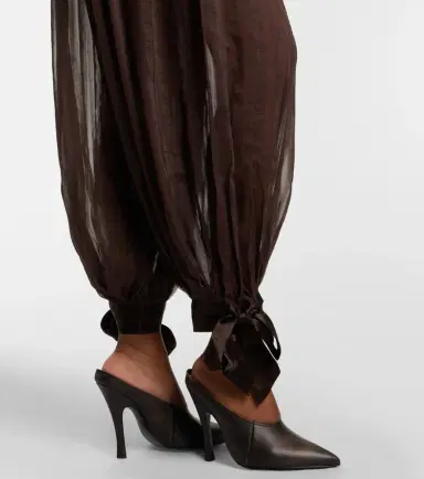 Xu Zhi Striped silk-blend wide-leg pants | Thumbnail 4 Xu Zhi Striped silk-blend wide-leg pants | Thumbnail 4