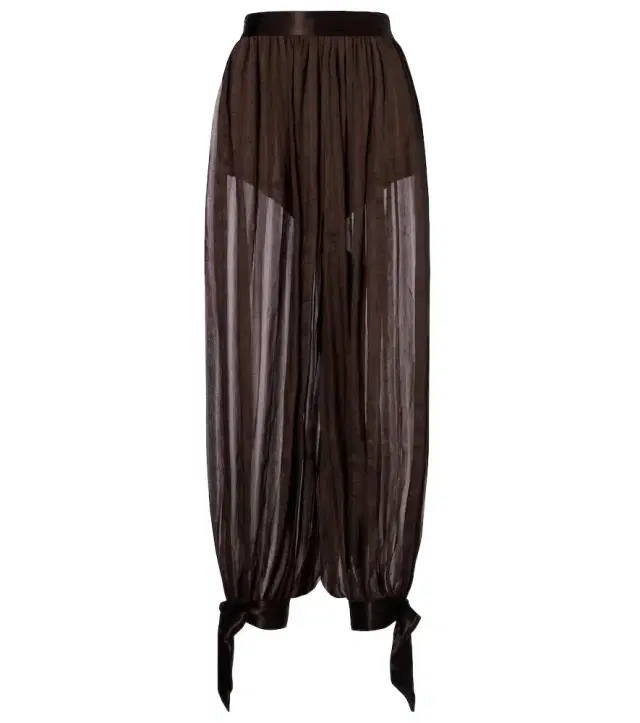 Xu Zhi Striped silk-blend wide-leg pants