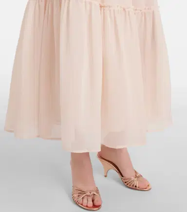 Xu Zhi Gathered chiffon maxi skirt | Thumbnail 4