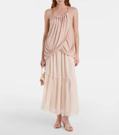 Xu Zhi Gathered chiffon maxi skirt | Thumbnail 5