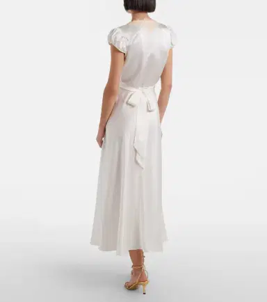 DÔEN Dôen Coraline lace-trimmed silk midi dress | Thumbnail 4 DÔEN Dôen Coraline lace-trimmed silk midi dress | Thumbnail 4