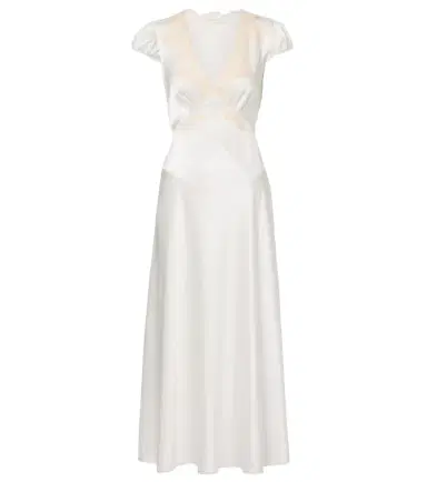 DÔEN Dôen Coraline lace-trimmed silk midi dress | Thumbnail 1 DÔEN Dôen Coraline lace-trimmed silk midi dress | Thumbnail 1