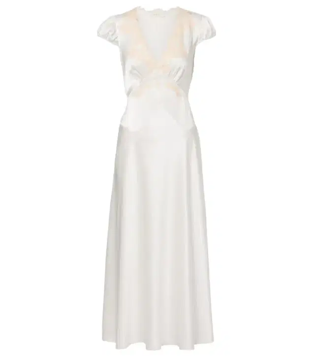 Doen Dôen Coraline lace-trimmed silk midi dress