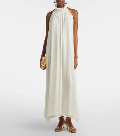 Xu Zhi Polka-dot silk-blend maxi dress | Thumbnail 3 Xu Zhi Polka-dot silk-blend maxi dress | Thumbnail 3