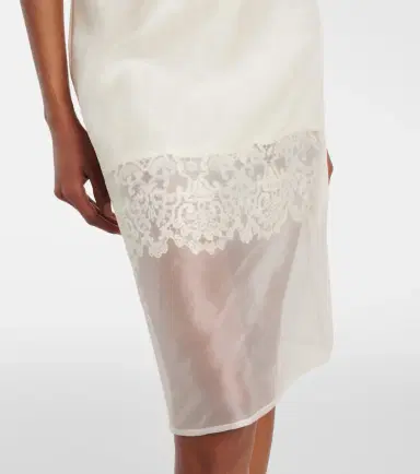 Xu Zhi Lace-trimmed midi skirt | Thumbnail 5