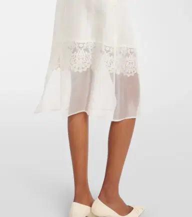 Xu Zhi Lace-trimmed midi skirt | Thumbnail 6