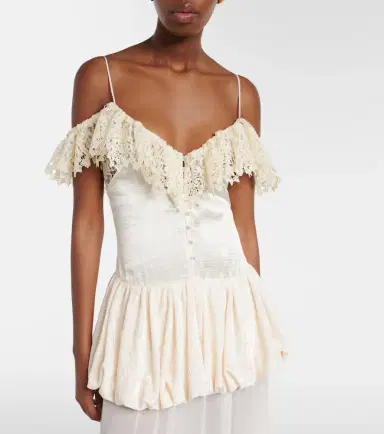 Xu Zhi Lace-trimmed peplum maxi dress | Thumbnail 4 Xu Zhi Lace-trimmed peplum maxi dress | Thumbnail 4