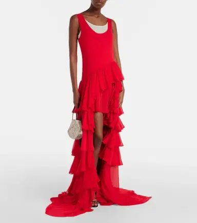 Xu Zhi Tiered asymmetric maxi dress | Thumbnail 4