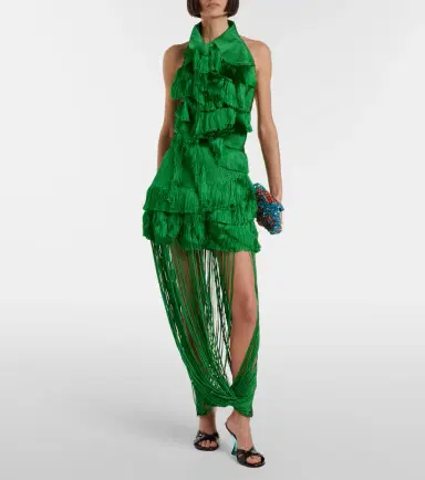 Xu Zhi Draped fringed miniskirt | Thumbnail 2