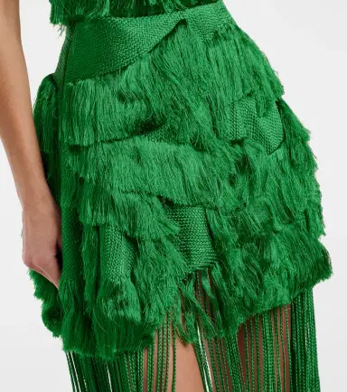 Xu Zhi Draped fringed miniskirt | Thumbnail 5