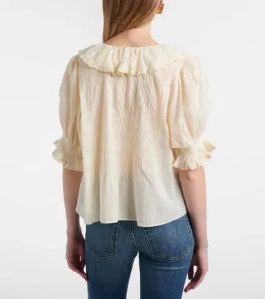 DÔEN Dôen Henri ruffled cotton blouse | Thumbnail 4
