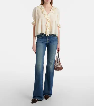 DÔEN Dôen Henri ruffled cotton blouse | Thumbnail 5